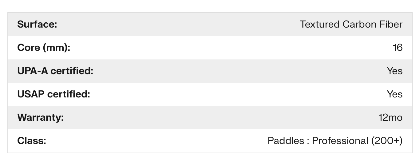JOOLA Perseus 3S Dual 16mm Pickleball Paddle
