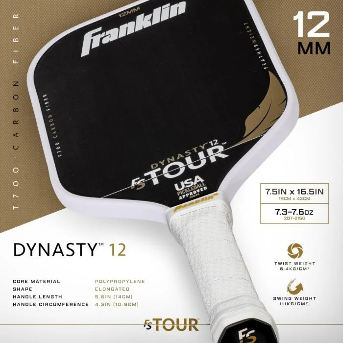 Franklin FS Tour Featherweight Series 12mm Pickleball Paddle