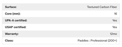 JOOLA Perseus 3S Dual 16mm Pickleball Paddle