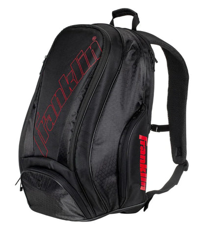 Franklin Deluxe Competition Pro Pickleball Backpack - Black/ Red Trim