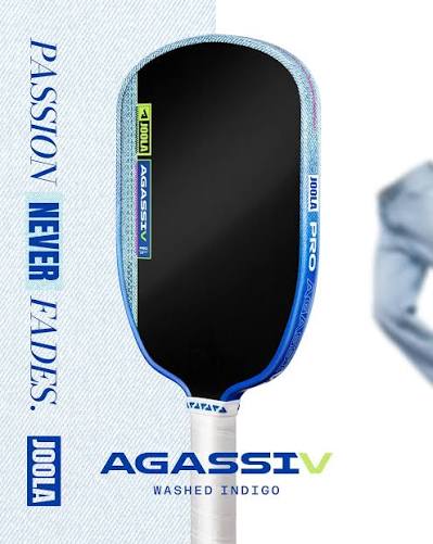JOOLA Agassi V Washed Indigo Pickleball Paddle